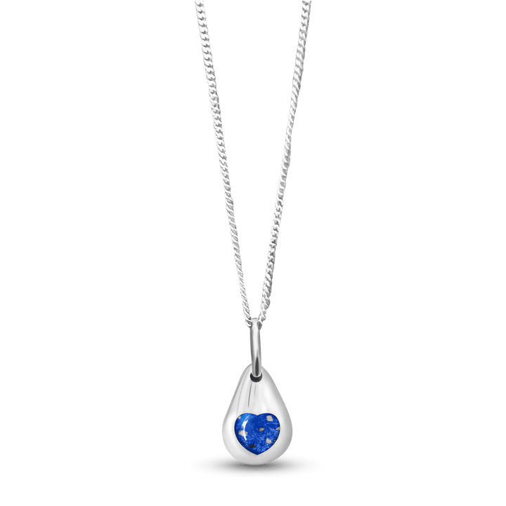 Dainty Teardrop Heart Memorial Necklace - Nicky Robin Memorial Jewellery