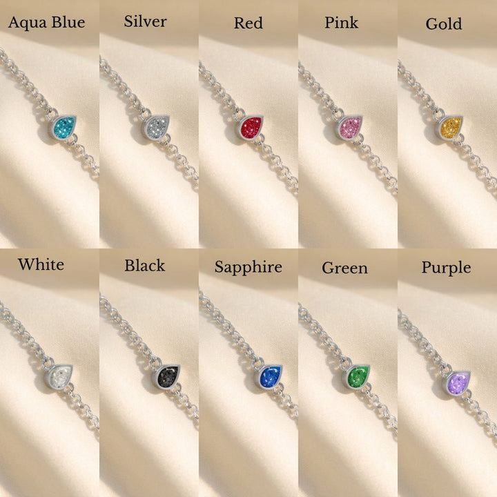 Dainty Teardrop Memorial Ashes Bracelet - Nicky Robin Memorial Jewellery