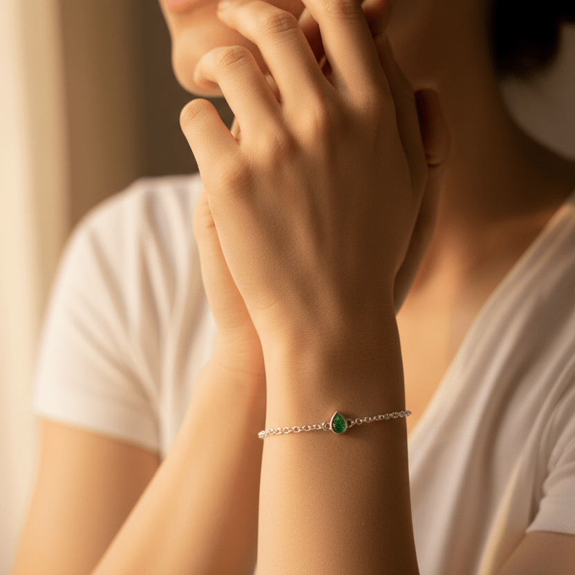 Dainty Teardrop Memorial Ashes Bracelet - Nicky Robin Memorial Jewellery