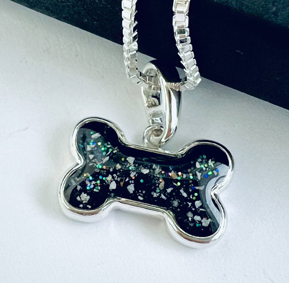 Dog Bone Memorial Ashes Necklace - Nicky Robin Memorial Jewellery