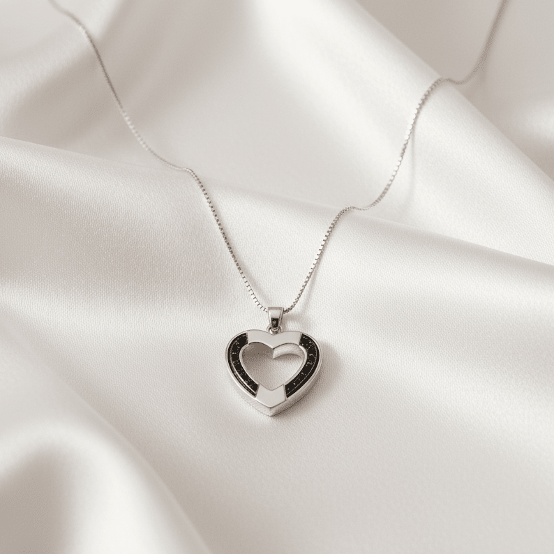 Double Set Heart Memorial Necklace - Nicky Robin Memorial Jewellery