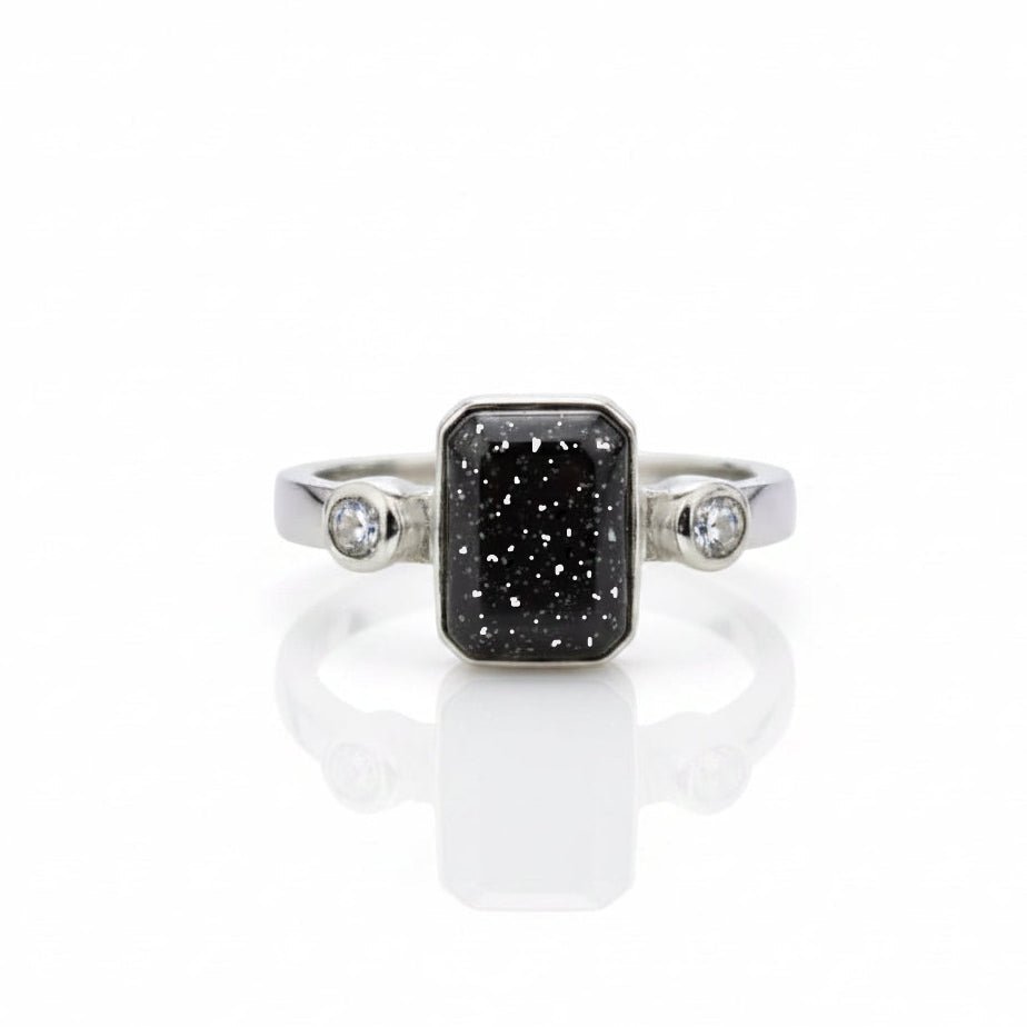 Emerald Design Crystal Ashes Ring - Nicky Robin Memorial Jewellery