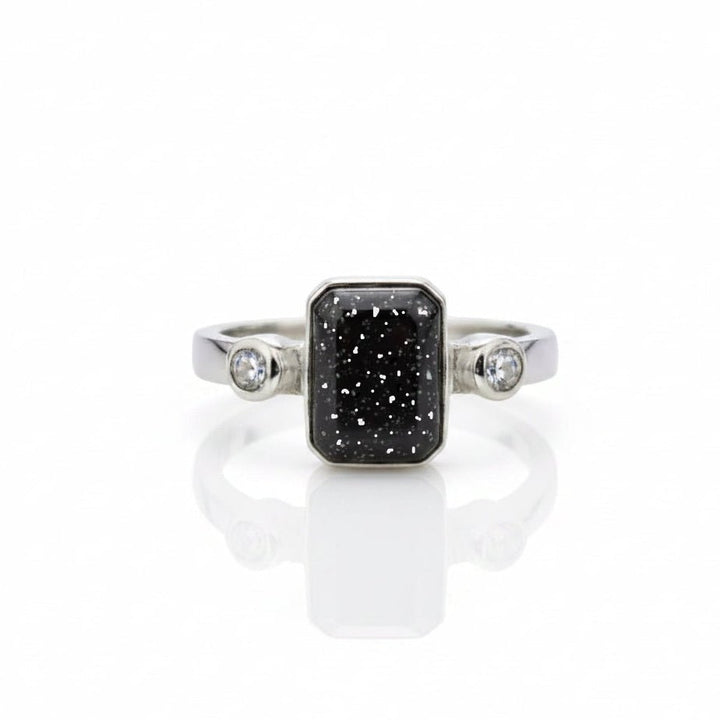 Emerald Design Crystal Ashes Ring - Nicky Robin Memorial Jewellery
