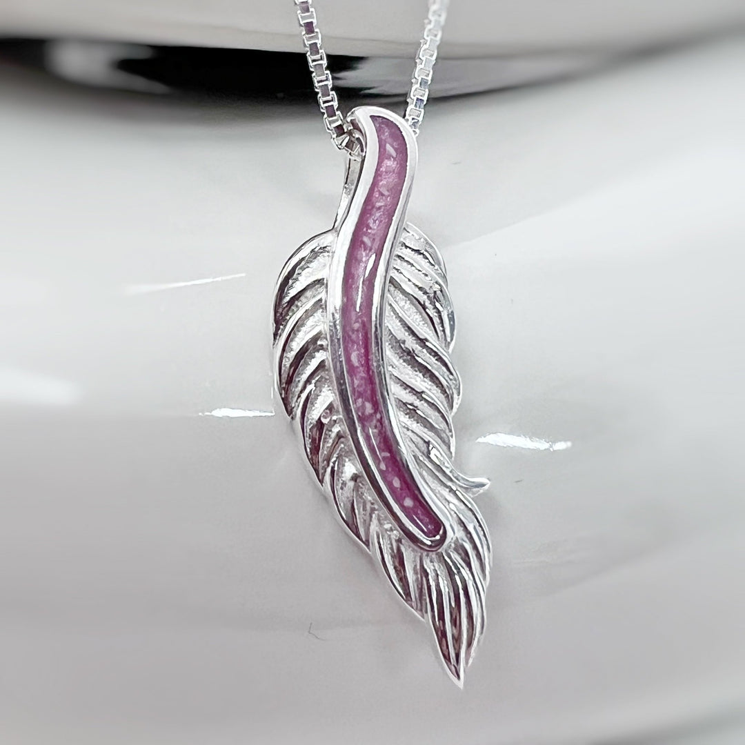 Feather Memorial Necklace - Nicky Robin Memorial Jewellery