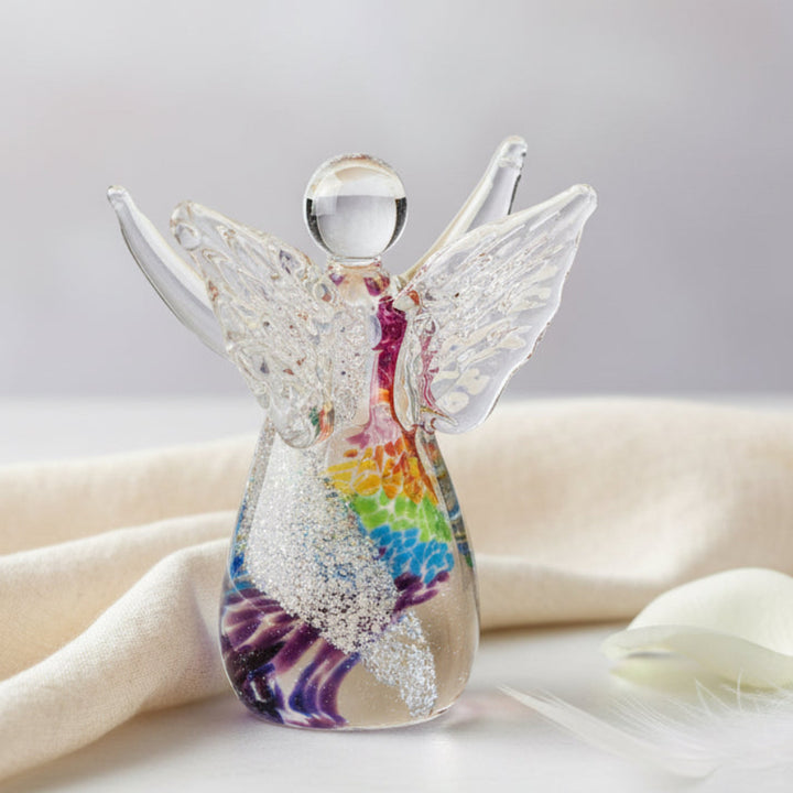 Guardian Angel Ashes Glass Sculpture Figurine - Nicky Robin Memorial Jewellery