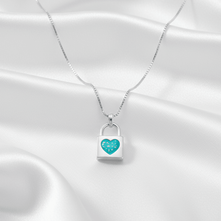 Locked In My Heart Memorial Ashes Necklace - Nicky Robin Memorial Jewellery