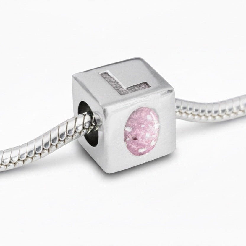 LOVE Memorial Ashes Charm Bead - Nicky Robin Memorial Jewellery