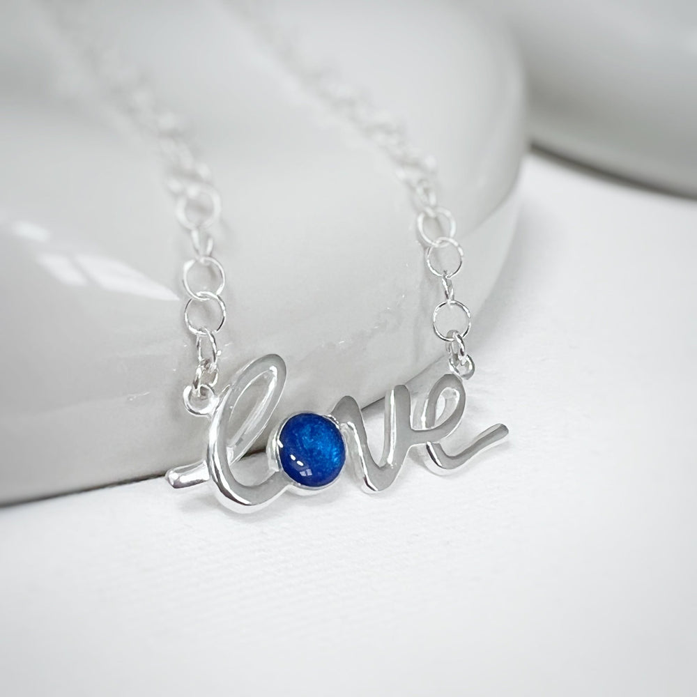 Love Statement Memorial Ashes Necklace - Nicky Robin Memorial Jewellery