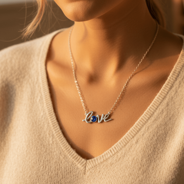 Love Statement Memorial Ashes Necklace - Nicky Robin Memorial Jewellery