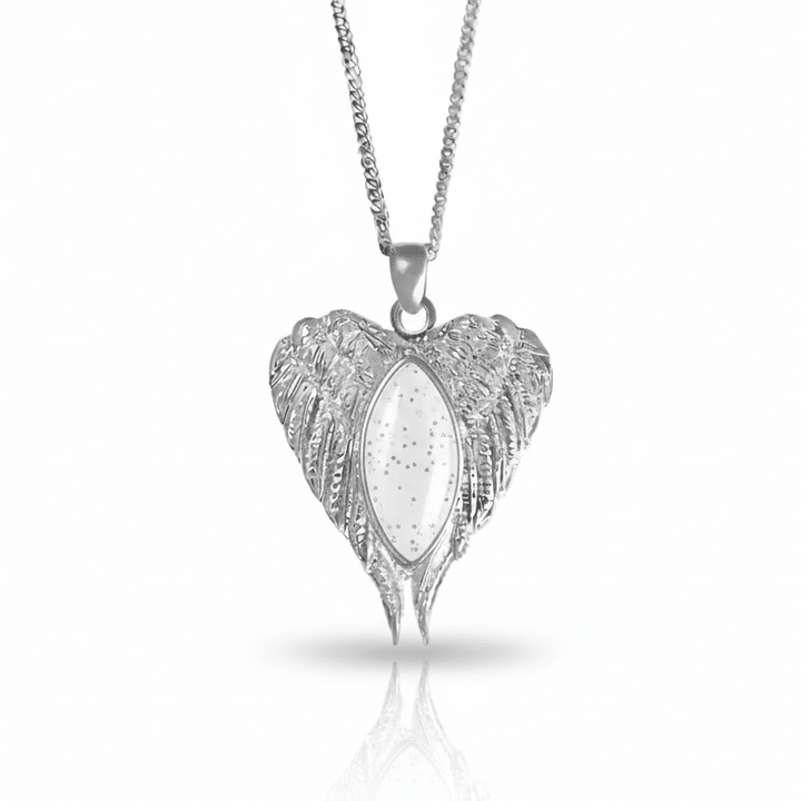 Marquise Angel Wings Memorial Ashes Necklace - Nicky Robin Memorial Jewellery
