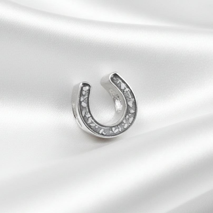 memorial Horseshoe Ashes Charm - Nicky Robin Memorial Jewellery