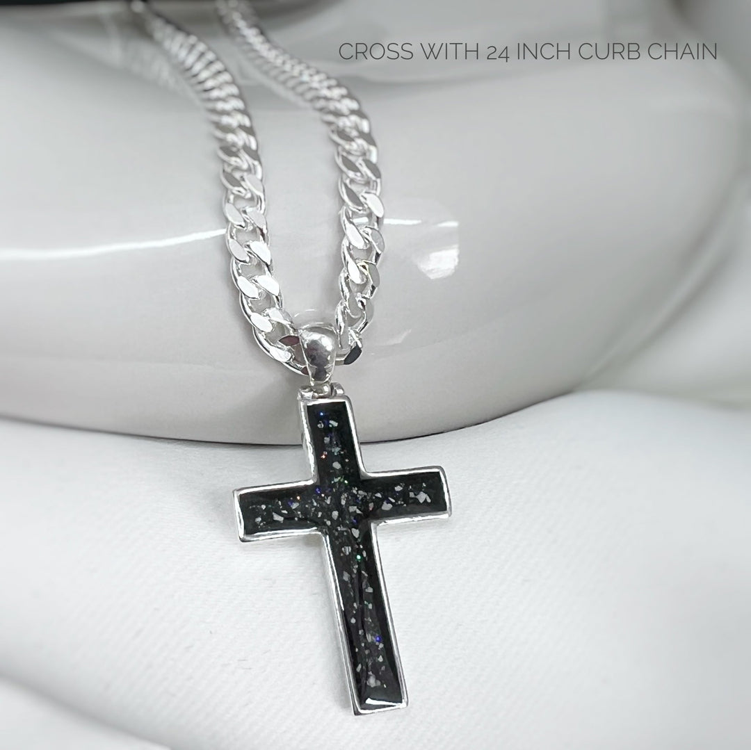 Curb Chain James Avery Mens Cross Men's Cross Necklace Stainless