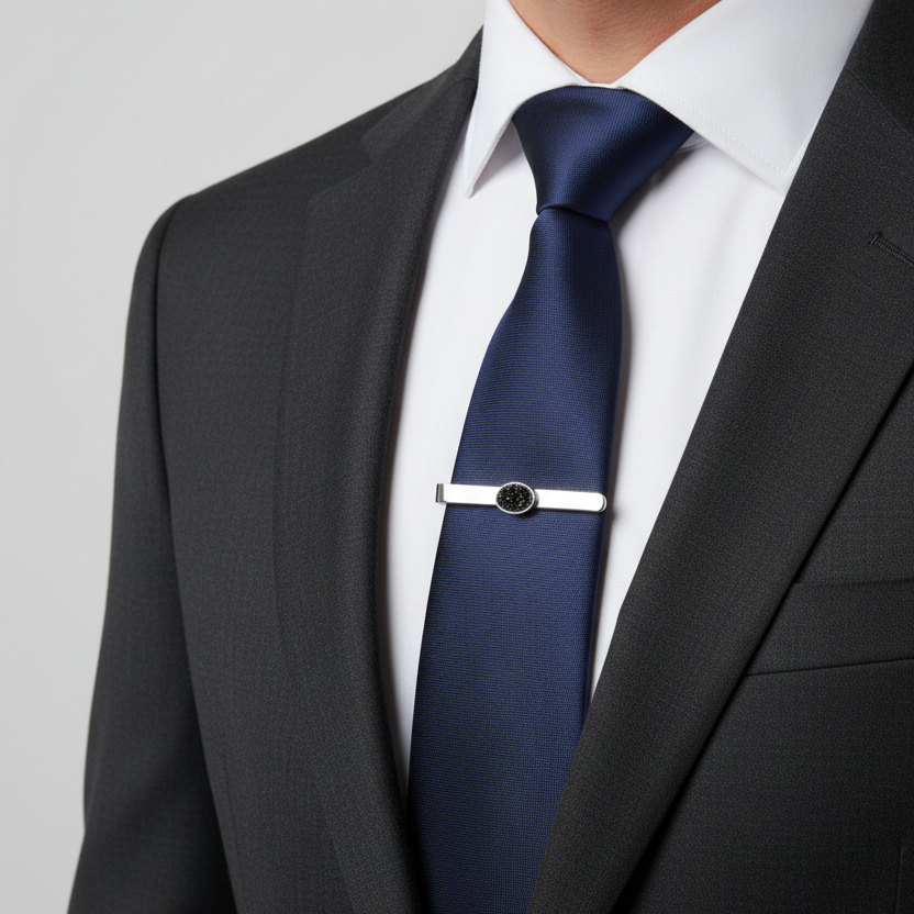 Mens Oval Memorial Ashes Tie Slide