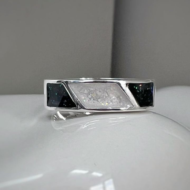 Mens Triple Channel Memorial Ashes Ring - Nicky Robin Memorial Jewellery