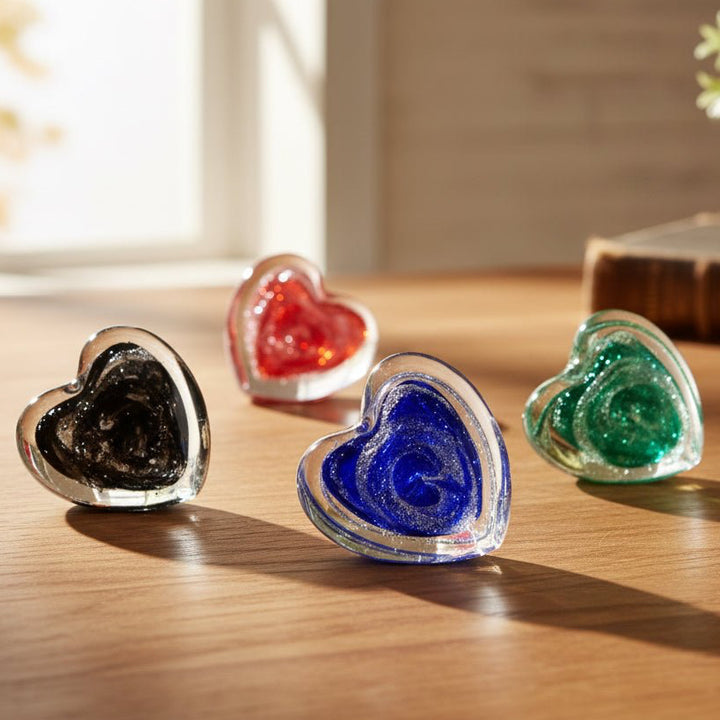 My Love Cremation Ashes Glass Paperweight - Nicky Robin Memorial Jewellery