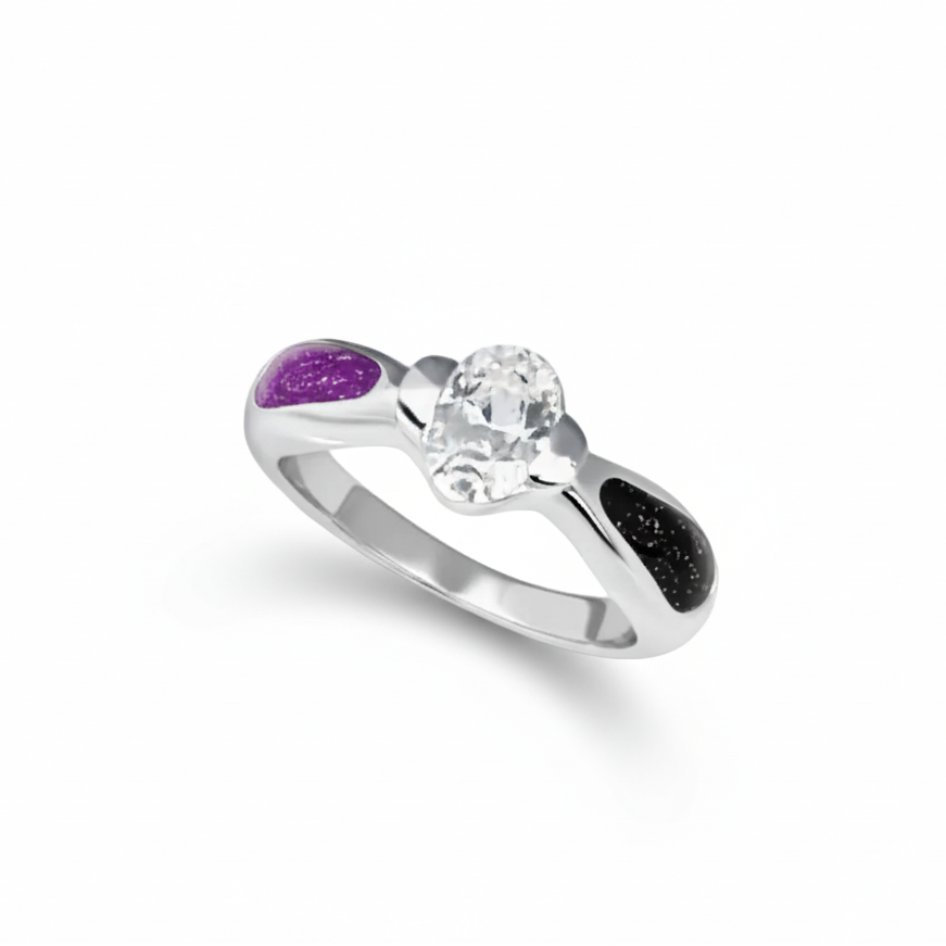 Oval Solitaire Memorial Ring - Nicky Robin Memorial Jewellery