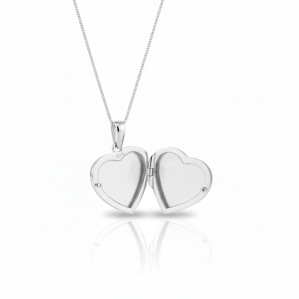 Patterned Heart Memorial Ashes Locket - Nicky Robin Memorial Jewellery