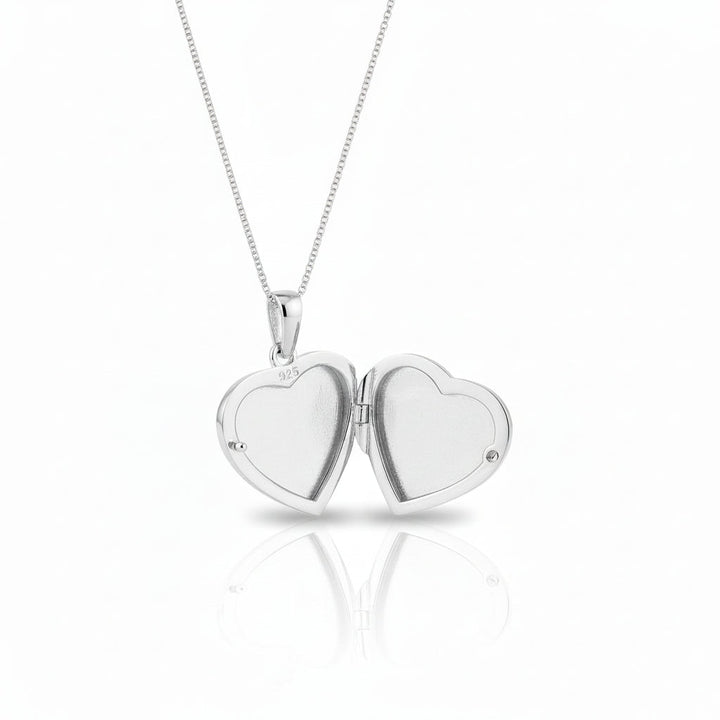 Patterned Heart Memorial Ashes Locket - Nicky Robin Memorial Jewellery