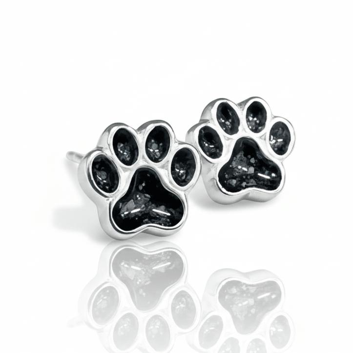 Pet Paw Ashes Earrings - Nicky Robin Memorial Jewellery