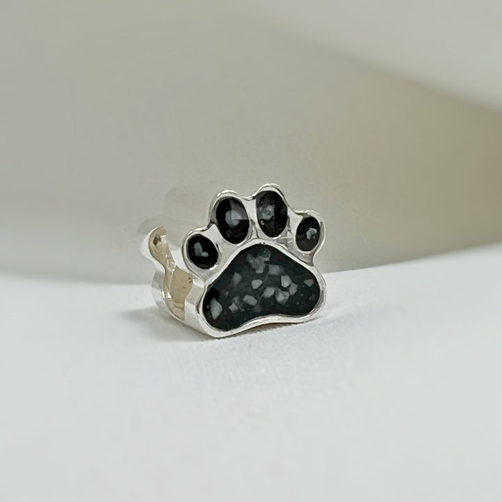 Pet Paw Memorial Ashes Charm Bead - Nicky Robin Memorial Jewellery
