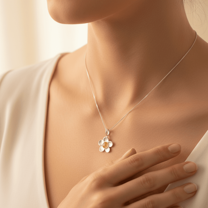 Pretty Buttercup Memorial Ashes Necklace - Nicky Robin Memorial Jewellery