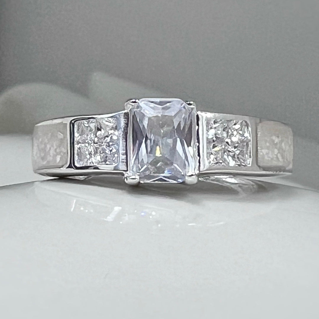 Radiant CZ Memorial Ashes Ring - Nicky Robin Memorial Jewellery