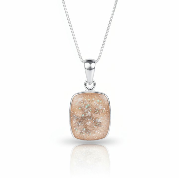 Rectangle Memorial Ashes Necklace - Nicky Robin Memorial Jewellery