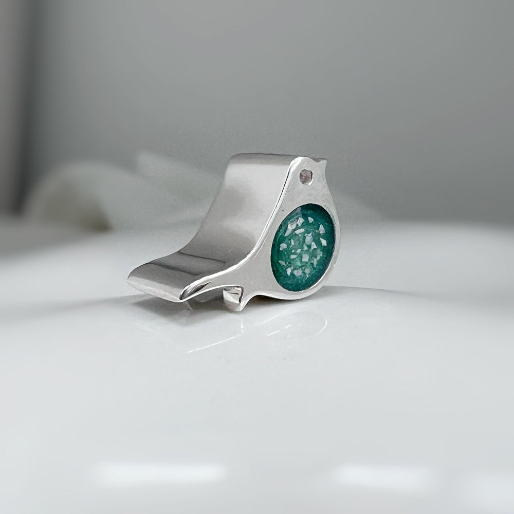 Robin Memorial Charm Bead - Nicky Robin Memorial Jewellery