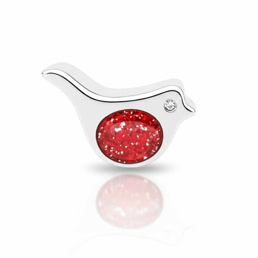 Robin Memorial Charm Bead - Nicky Robin Memorial Jewellery