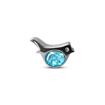 Robin Memorial Charm Bead - Nicky Robin Memorial Jewellery