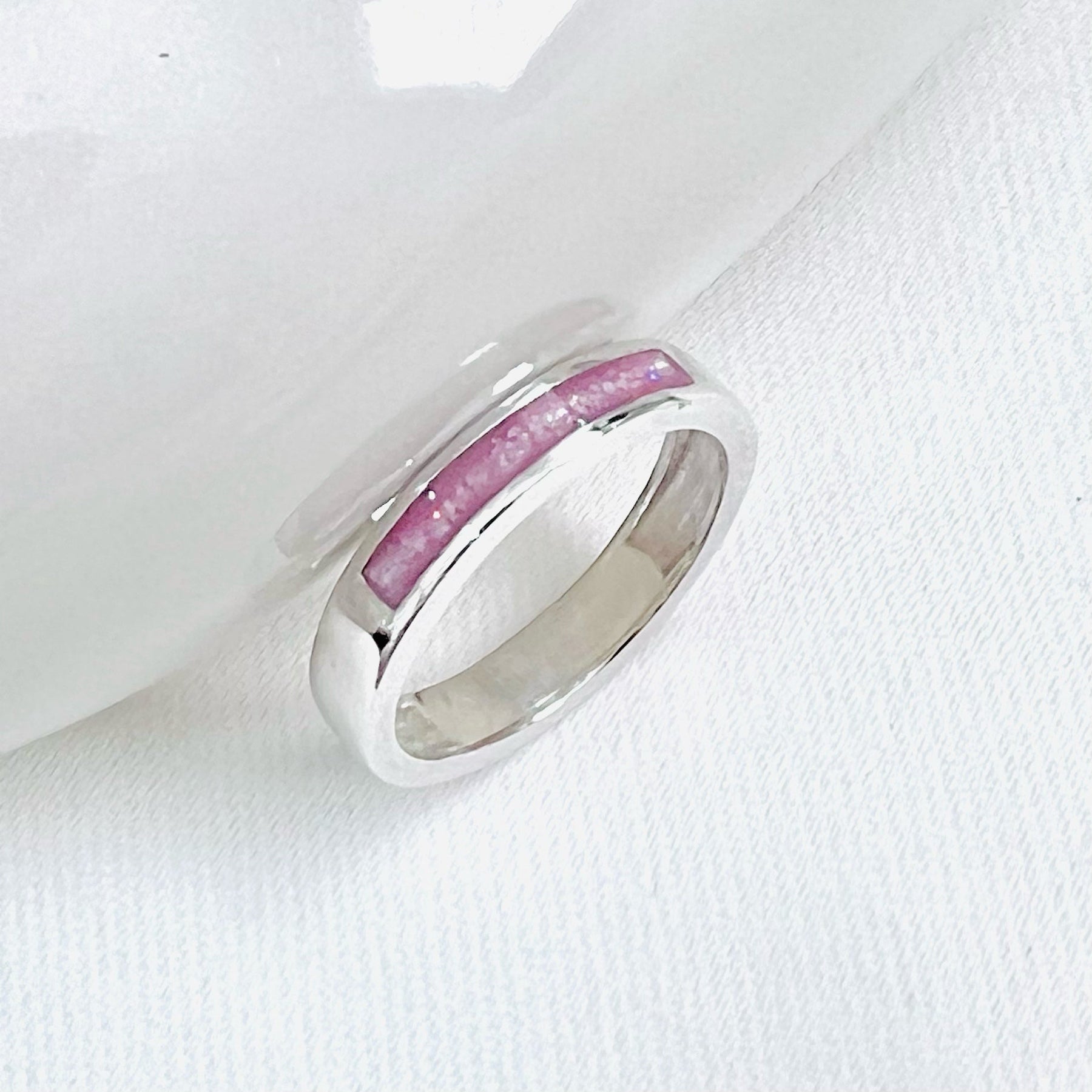 Ash Rings Band Single Channel Memorial Ashes Ring Band