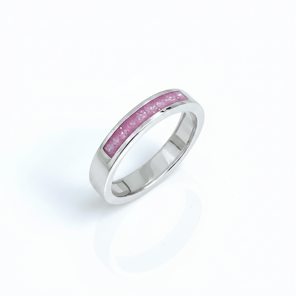 Ash Rings Band Single Channel Memorial Ashes Ring Band