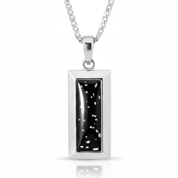 Sloped Edge Bar Memorial Ashes Necklace - Nicky Robin Memorial Jewellery