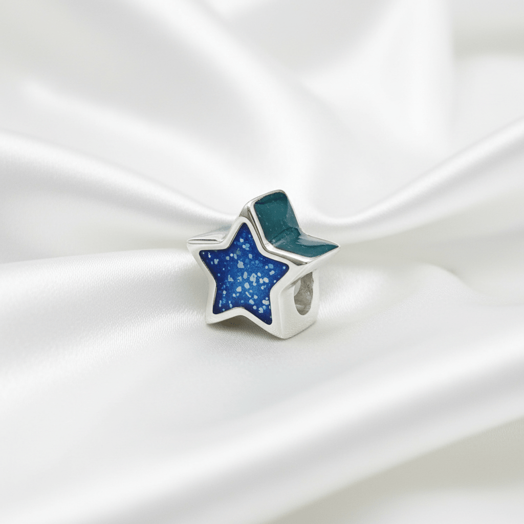 Star Memorial Ashes Charm Bead - Nicky Robin Memorial Jewellery