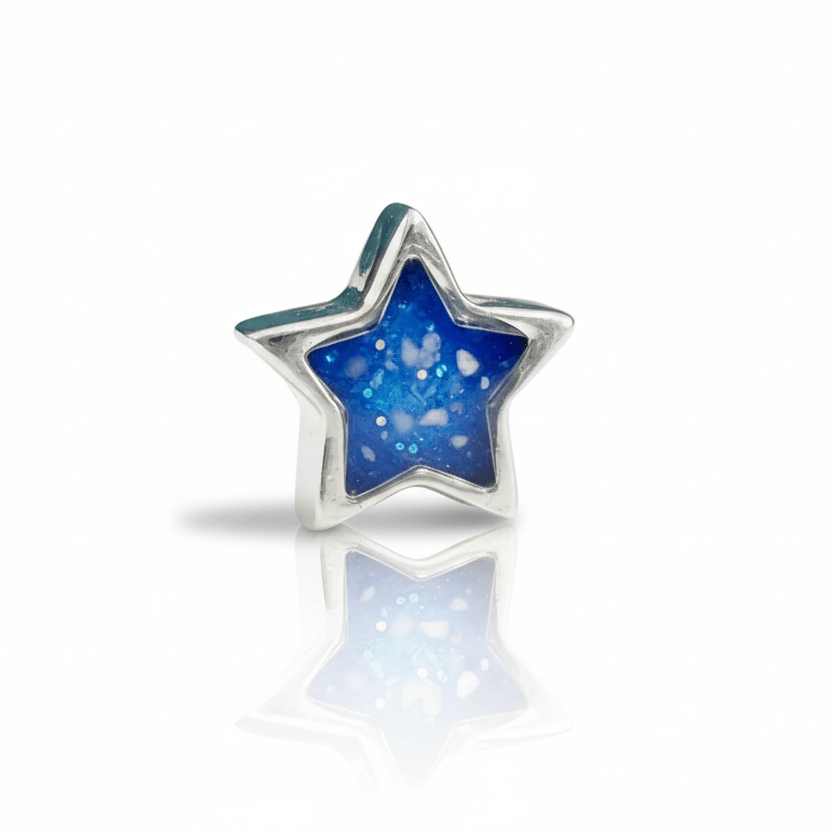 Star Memorial Ashes Charm Bead - Nicky Robin Memorial Jewellery
