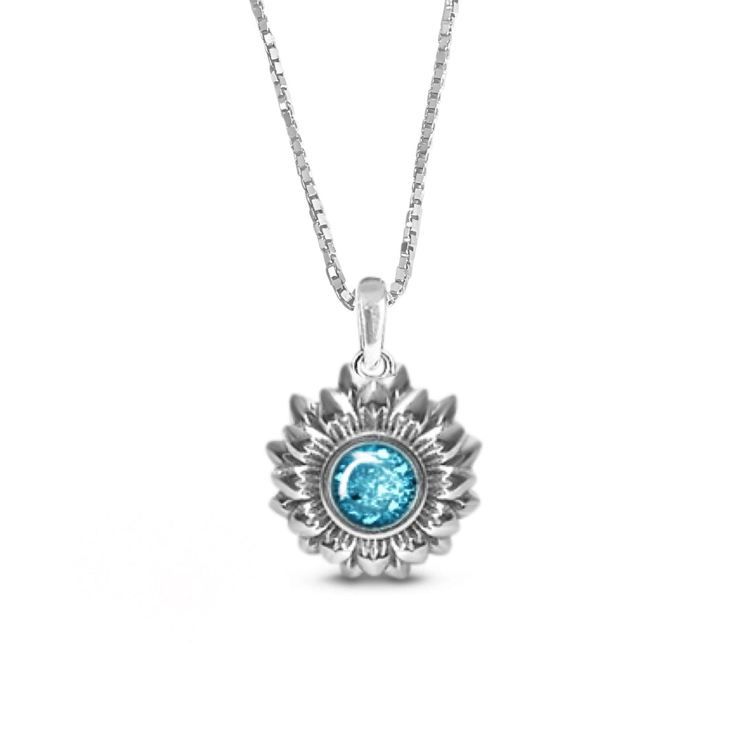 Sunflower Memorial Ashes Necklace - Nicky Robin Memorial Jewellery