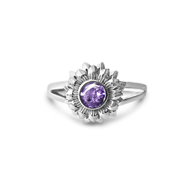 Sunflower Memorial Ashes Ring - Nicky Robin Memorial Jewellery