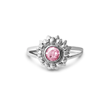 Sunflower Memorial Ashes Ring - Nicky Robin Memorial Jewellery