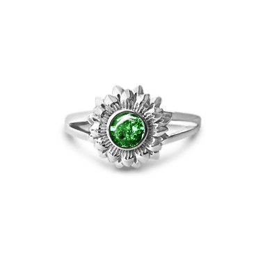 Sunflower Memorial Ashes Ring - Nicky Robin Memorial Jewellery