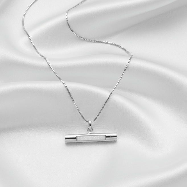 T-Bar Memorial Ashes Necklace - Nicky Robin Memorial Jewellery