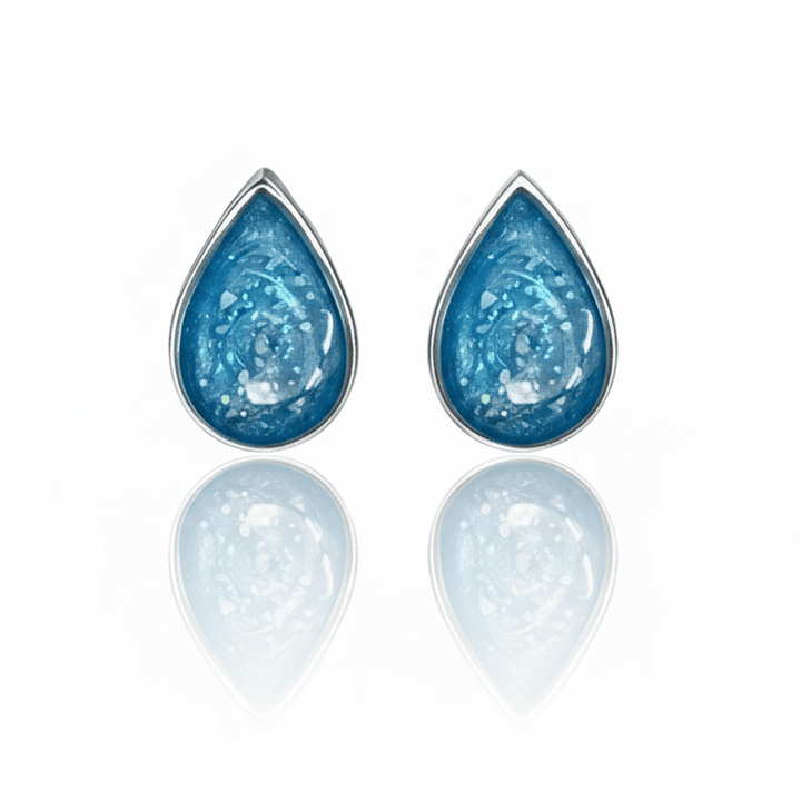 Teardrop Memorial Ashes Earrings - Nicky Robin Memorial Jewellery