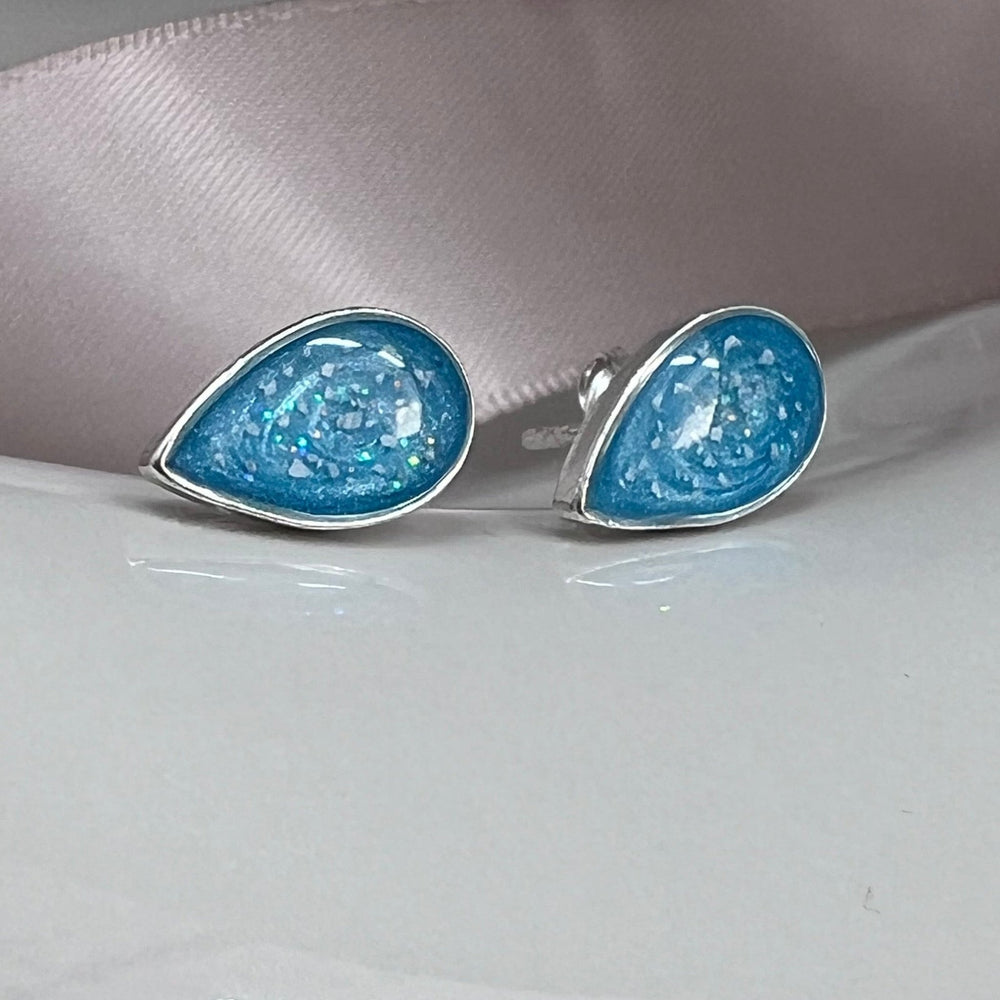 Teardrop Memorial Ashes Earrings - Nicky Robin Memorial Jewellery