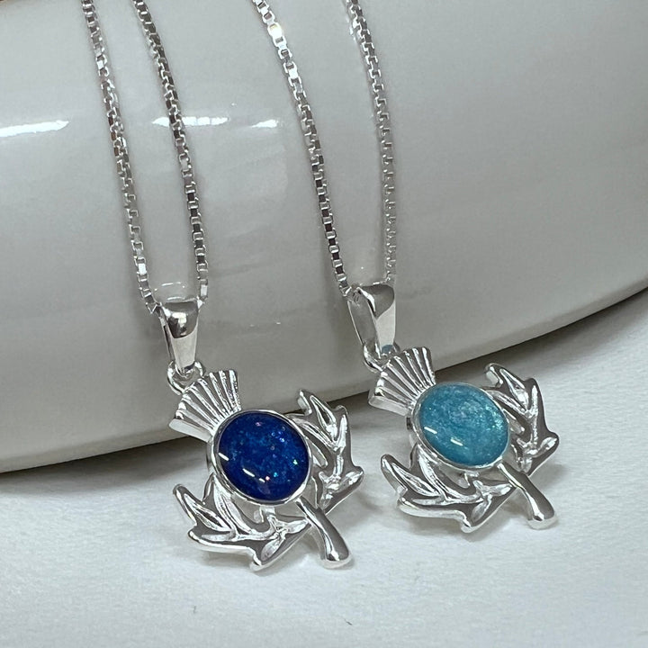 Thistle Memorial Ashes Necklace - Nicky Robin Memorial Jewellery