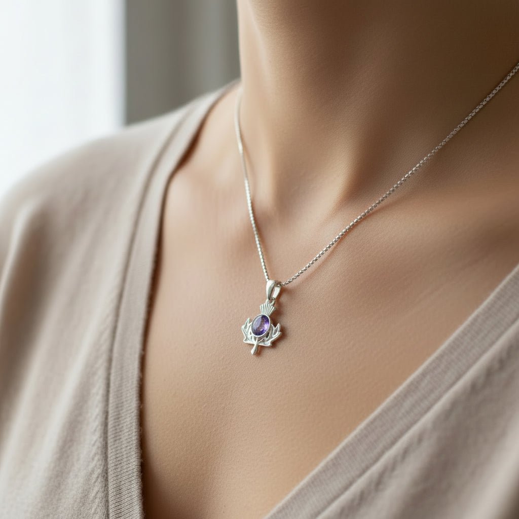 Thistle Memorial Ashes Necklace - Nicky Robin Memorial Jewellery