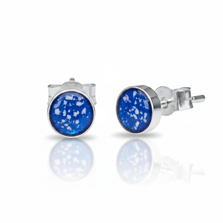 Timeless Round Memorial Ashes Earrings - Nicky Robin Memorial Jewellery