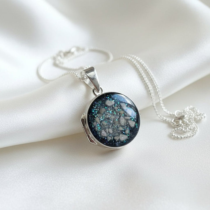 Timeless Round Memorial Ashes Locket - Nicky Robin Memorial Jewellery