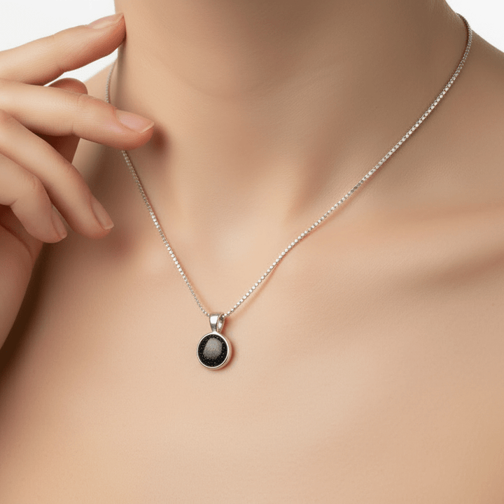 Timeless Round Memorial Ashes Necklace - Nicky Robin Memorial Jewellery