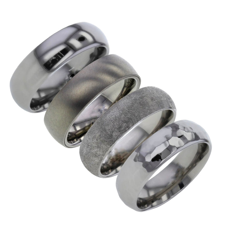 titanium dome memorial ashes ring band