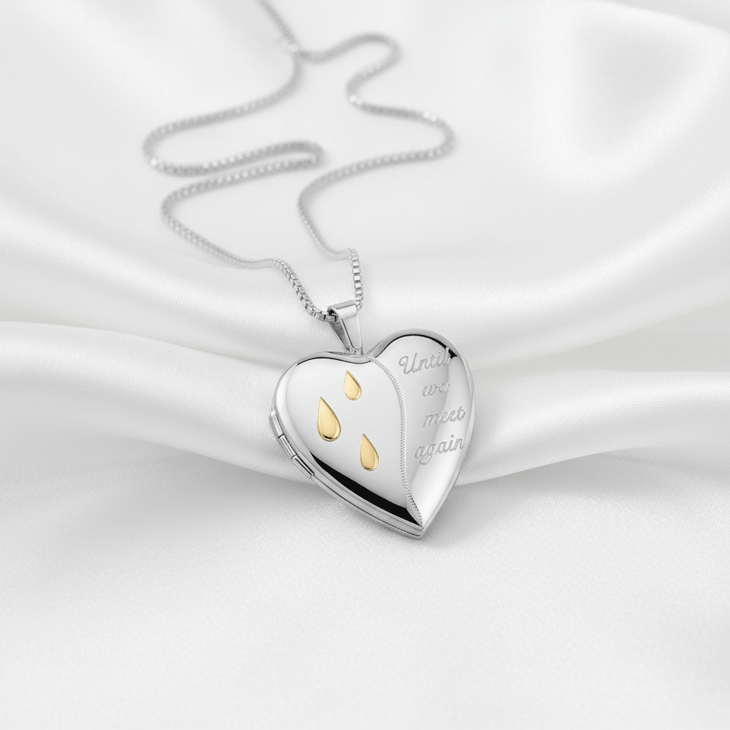 Until We Meet Again Memorial Ashes Locket - Nicky Robin Memorial Jewellery