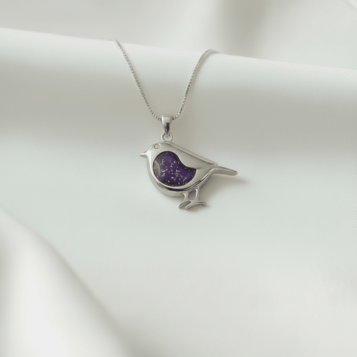 When Robins Appear Memorial Ashes Necklace - Nicky Robin Memorial Jewellery